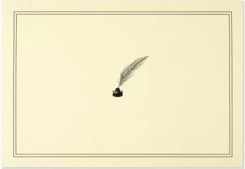 Notecard Box, 14 cards, Quill Pen & Ink