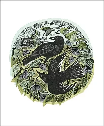 Blackbirds & Mulberries, Greeting Card