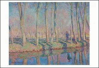 Jean-Pierre Hoschedé and Michel Monet on the Banks of the Epte, Claude Monet, Greeting Card