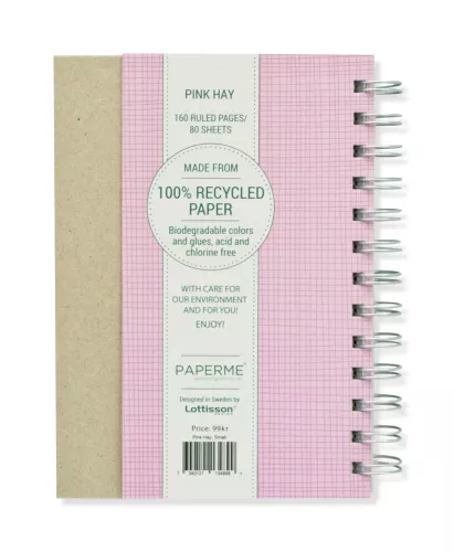 Pink Hay, Spiralbunden Anteckningsbok, 80 sidor