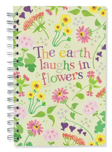The Earth Laughs In Flowers, Spiralbunden Anteckningsbok, 100 sidor