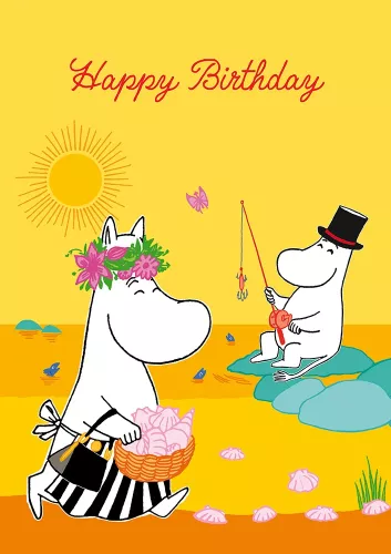 Moomin Birthday Fishing, Greeting Card
