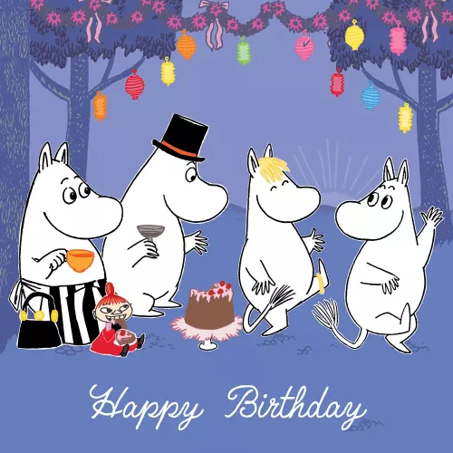 Moomin Party, Square Greeting Card