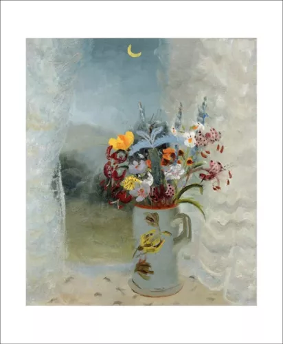 Flowers by Moonlight, Greeting Card
