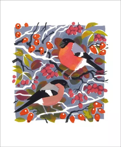 Bullfinches, Greeting Card