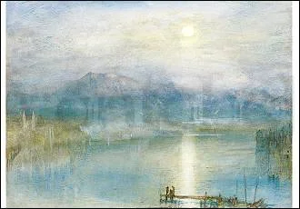 The Lake of Lucerne, Moonlight, c. 1841, Postcard