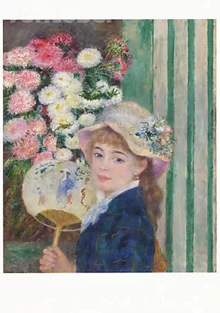 Woman with a Fan, Postcard