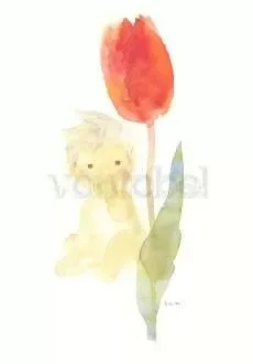 tulip and Baby, Postcard