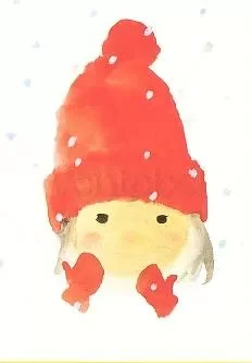 In a Red Woolen Cap, 1972, Postcard