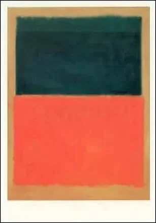 Green and Tangerine on Red, Postcard