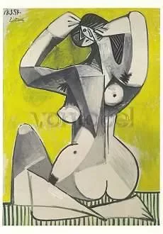 Crouching Nude, Postcard
