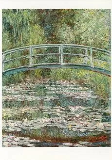 Bridge over a Pool of Water Lilies, 1899, Postcard