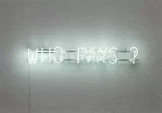 Who pays?, Postcard