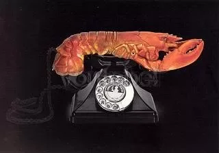 Lobster Telephone or Aphrodisiac Telephone, Postcard