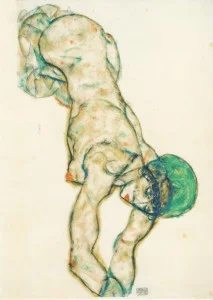 Female Nude with Green Cap, 1914, Postcard