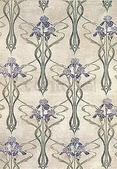 Silk fabric, Iris, 1899, Postcard