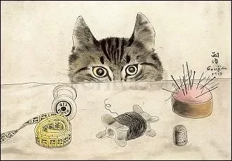 The Tailor's Cat, 1927, Postcard