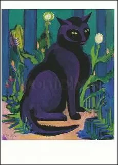 Kirchner black cat, Postcard