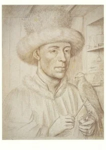 The Falconer, ca. 1445-50, Postcard