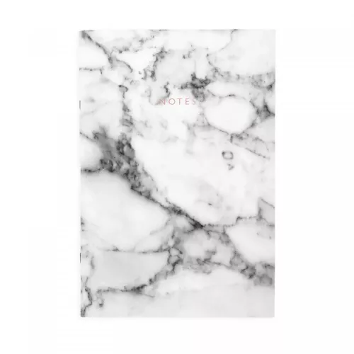 White Marble, A4ish Notebook