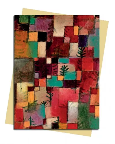 Paul Klee: Redgreen & Violet-Yellow Rhythms, Greeting Card