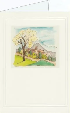 Village in the Tessin , Greeting Card
