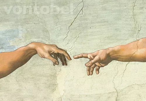 Creation of Adam (detail) (c. 1511), Greeting Card