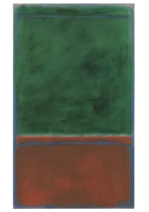 Green and Maroon, 1953, Postcard