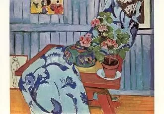 Still-Life with Geraniums, Postcard