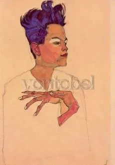 Selfportrait, 1910, Postcard