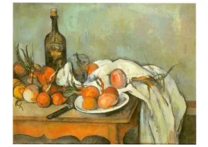 Still life with onions, Postcard