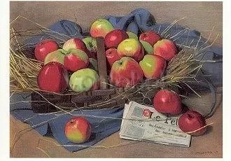 Apples, 1919, Postcard