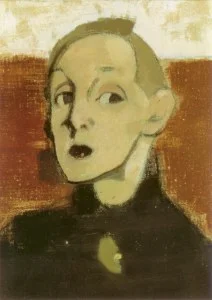 Selfportrait with Black Mouth, 1939, Postcard
