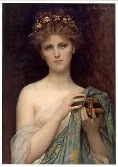 Portrait of Miss Christina Nilsson as Pandora, Postcard
