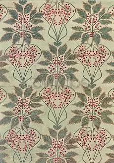 Silk Fabric, France, ca. 1900, Postcard