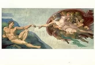 Creation of Adam, c. 1511, Postcard