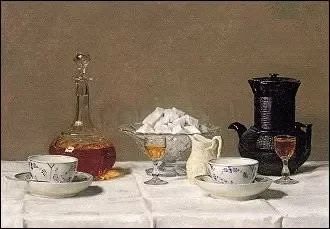 Still LIfe with Coffee, 1877, Postcard