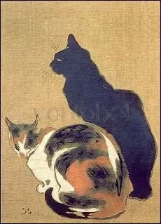 Two Cats, 1894, Postcard