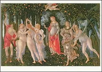 Primavera, c. 1478, Postcard