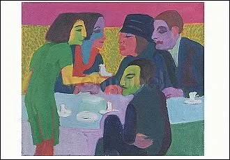 Scene at a Café, c. 1926, Postcard