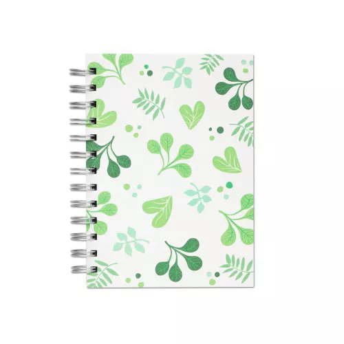 Spring Leaves, Spiral Bound Notebook, 80 sheets