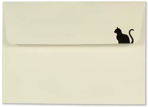 NOTE CARD BLACK CAT