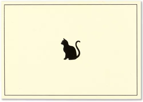 NOTE CARD BLACK CAT