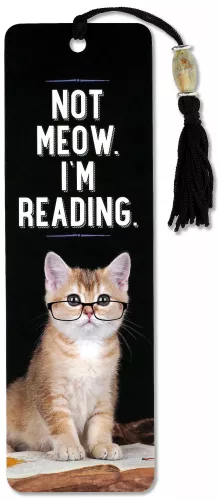 Beaded Bookmark, Not Meow. I'm Reading.