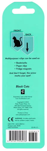 ICLIP MAGNETIC BKMK BLACK CATS