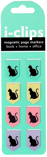 ICLIP MAGNETIC BKMK BLACK CATS