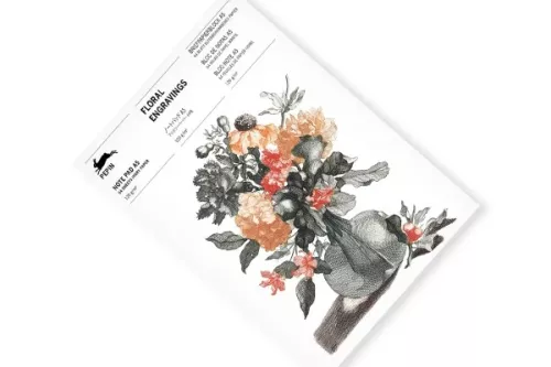 Floral Engravings, A5 Writing Paper&Notepad