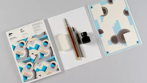 Art Deco, A5 Writing Paper&Notepad