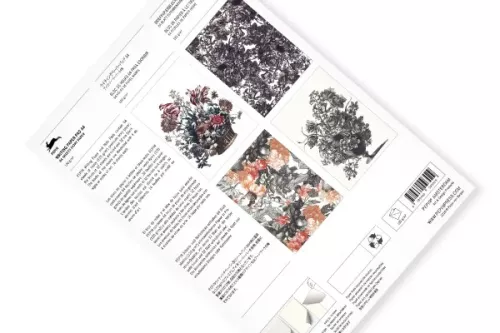 Floral Engravings, A4 Writing Paper&Notepad
