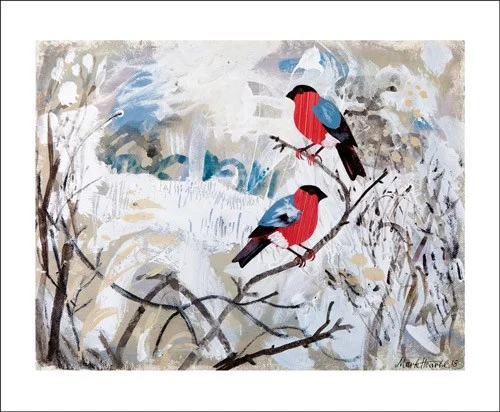 Bullfinches, Winter Cards